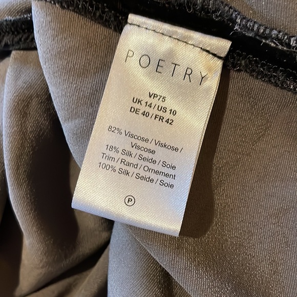 Poetry Dress Velvet Deep Olive Green color. Size 10. - Picture 7 of 14